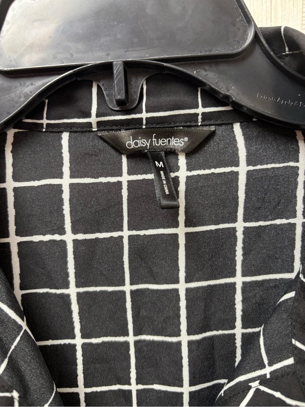 daisy fuentes black - white checkered dress medium - Picture 6 of 12